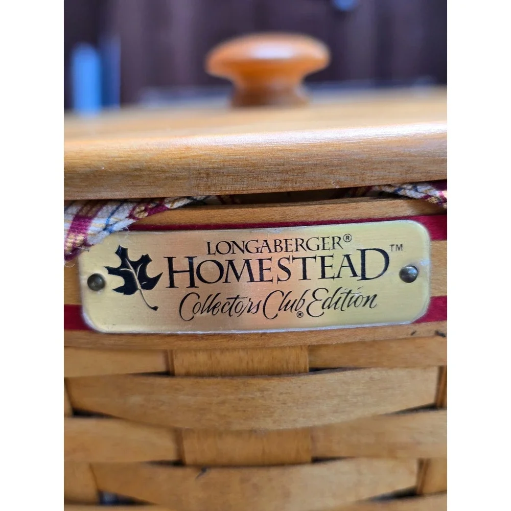 Longaberger Homestead Collection Club Edition Basket with Lid & Liner